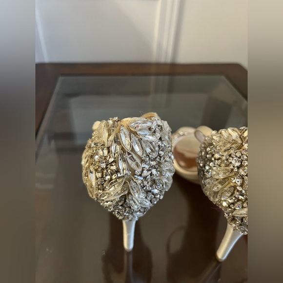 Badgley Mischka Tampa Embellished Stiletto Wedding Heel - Picture 9 of 10